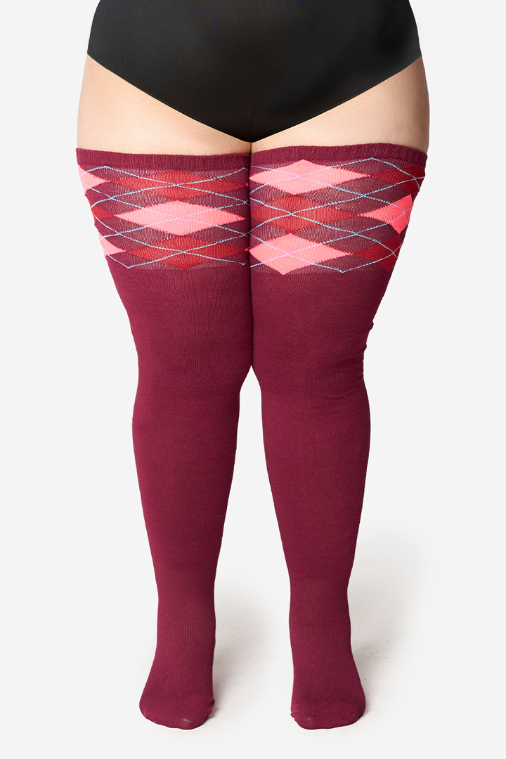 Thunda Tūbbies - Argyle - Rich Garnet