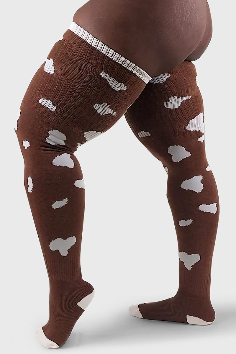 Thunda Tūbbies - Cow Print (Brown w/ Spots)