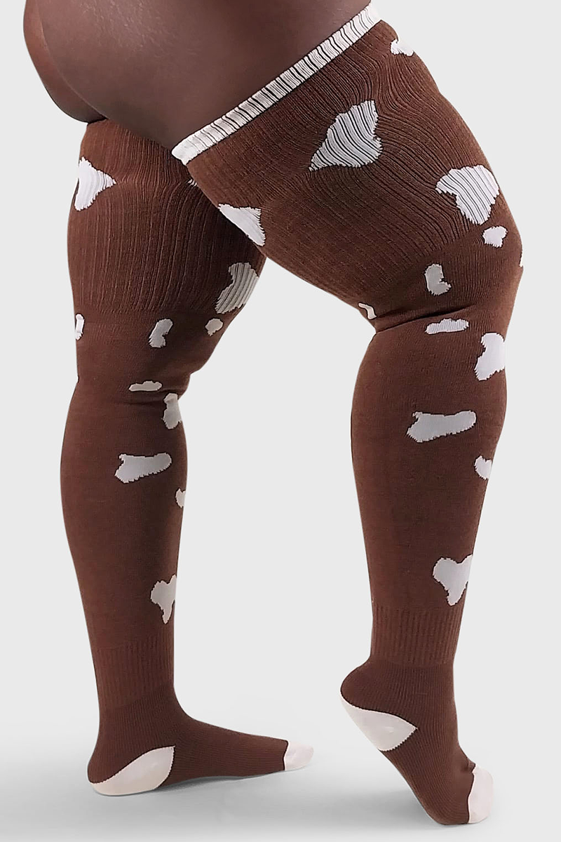 Thunda Tūbbies - Cow Print (Brown w/ Spots)