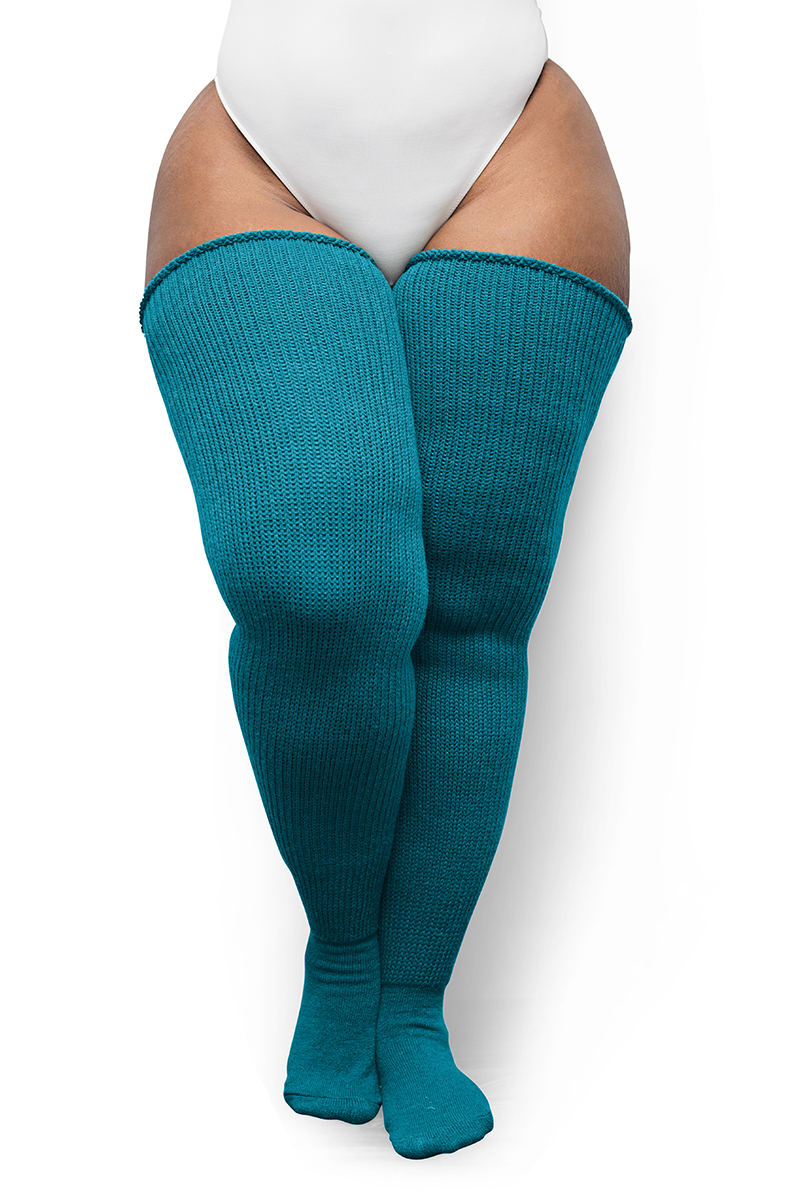 Blue Raspberry Plus Size Thigh Socks Thunda Thighs Inc