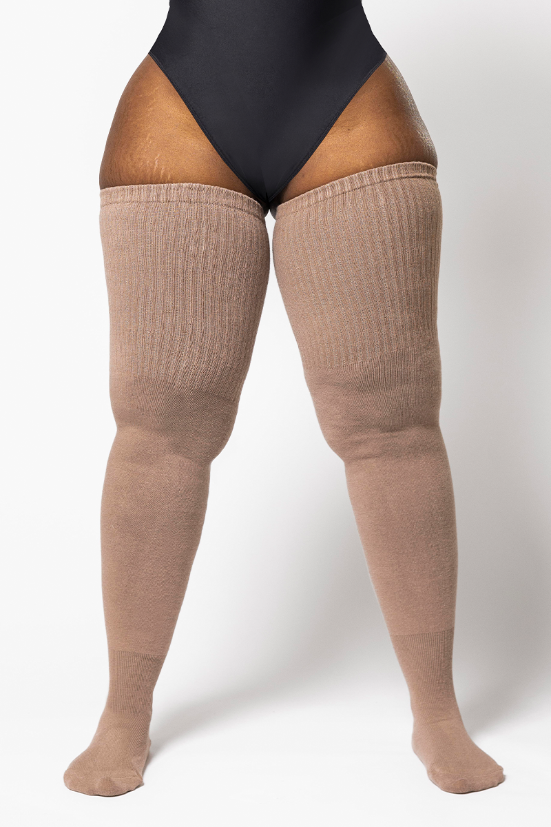 Timeless Taupe Thunda Tubbies High Socks | Thunda Thighs | Thunda Tubbies