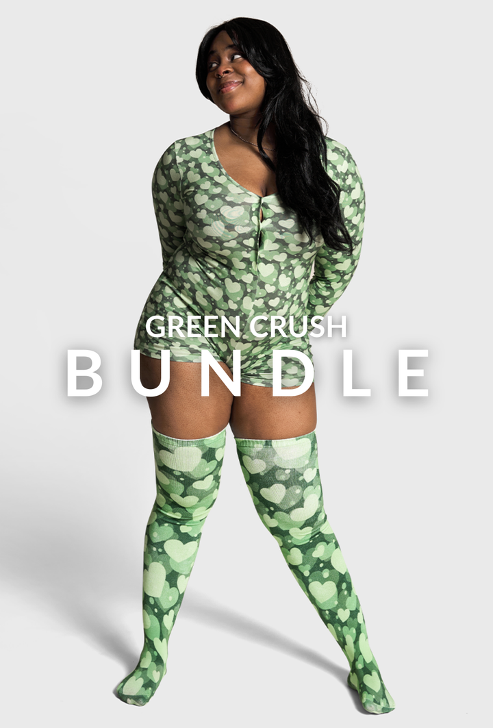 Green Crush Onesie + Sock Set