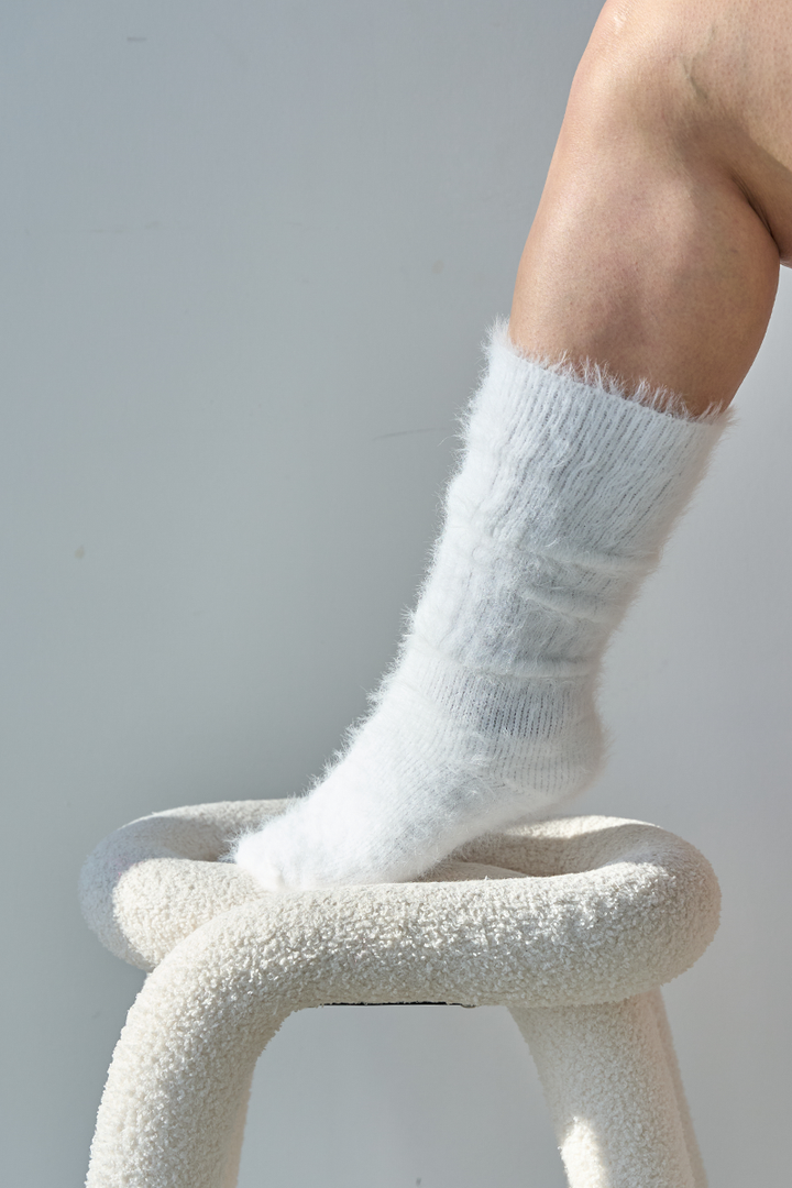 Thunda Slouch - Mohair - White