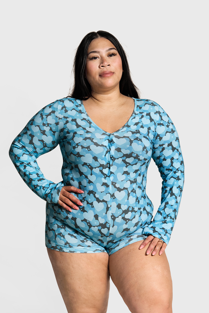 Frosted Heart Onesie + Sock Set