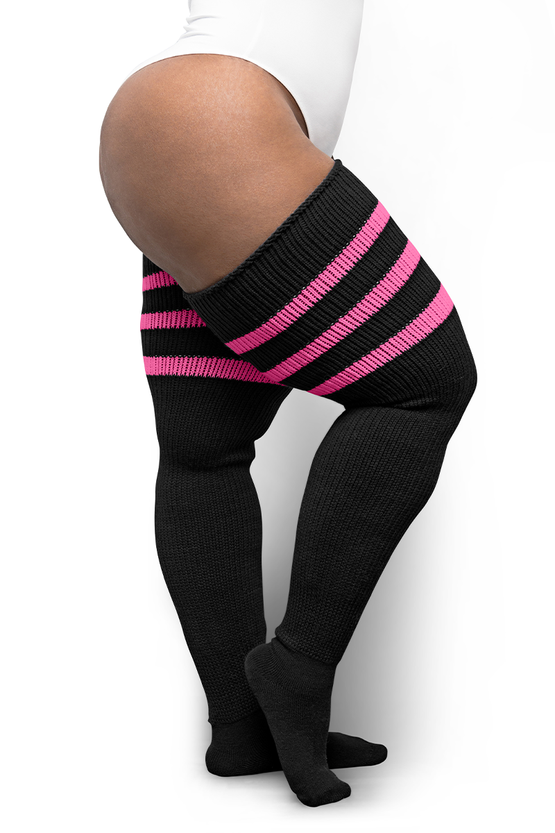 Pink Thigh High Socks Womens Plus Size Thigh High Socks-Baby Pink