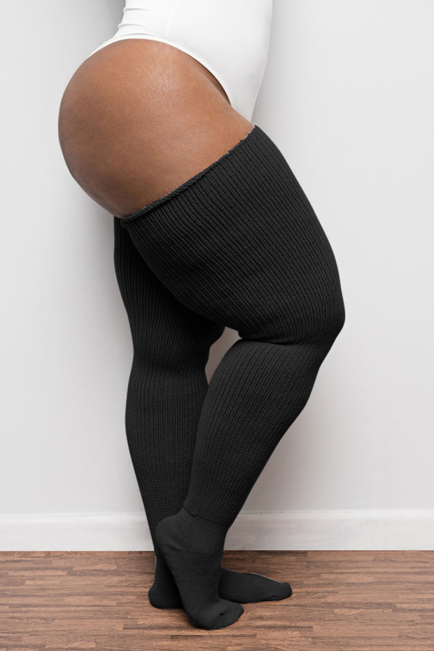 Black clearance thigh stockings