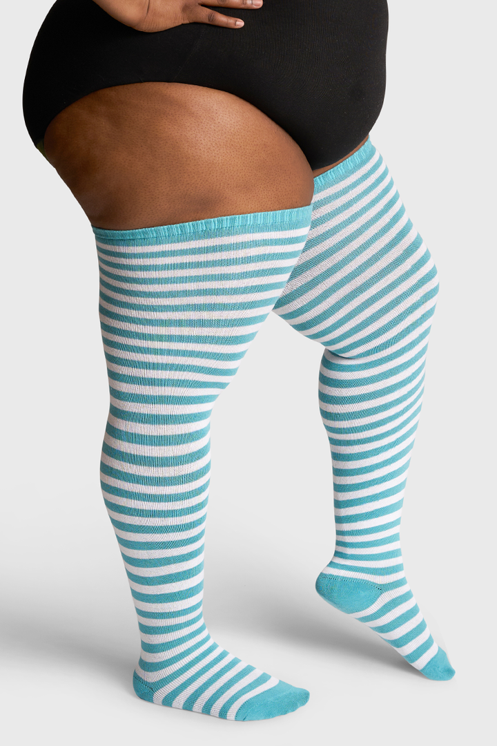 Thunda Tūbbies - Sky Blue & White Stripes