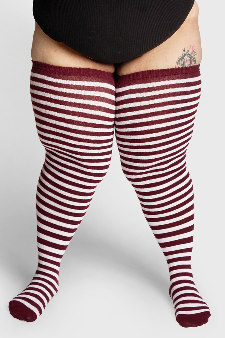 Thunda Tūbbies - Garnet & White Stripes