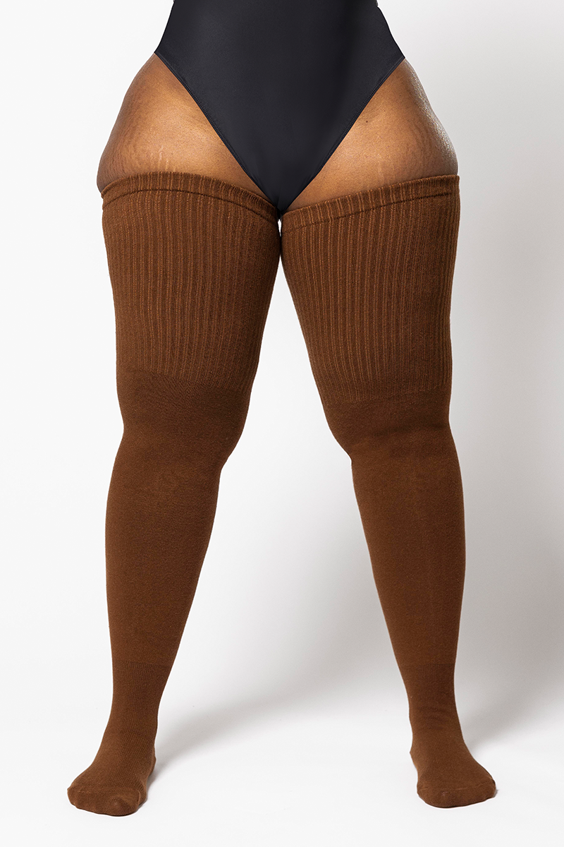 Chocolate Thunda Tubbies High Socks | Thunda Thighs | Thunda Tubbies