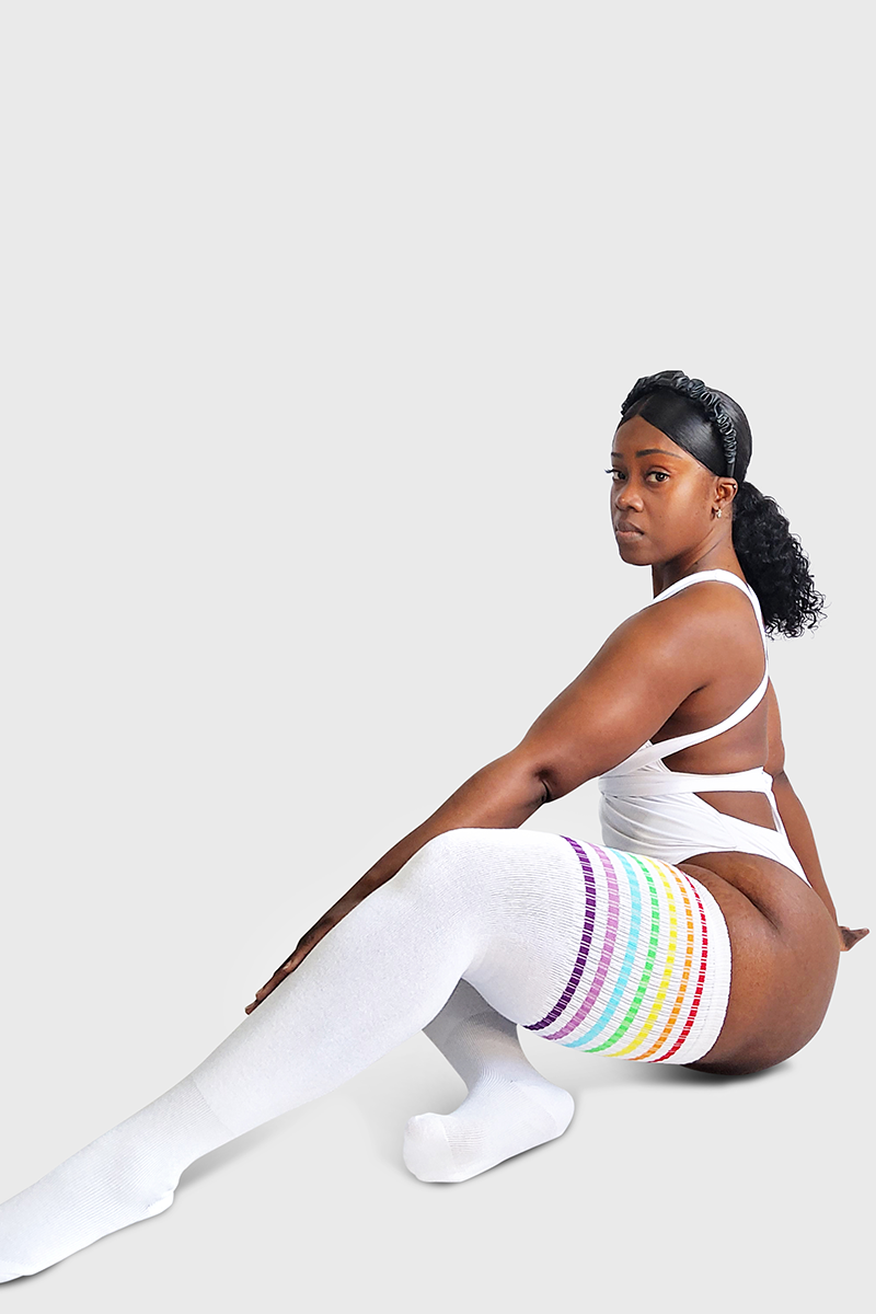 Joyingtwo Over Knee Rainbow Thigh High Socks Cosplay Accessories For