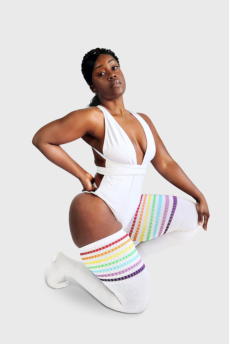 Joyingtwo Over Knee Rainbow Thigh High Socks Cosplay Accessories For