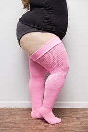 Pink Thigh High Socks