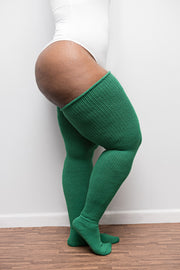 Green Thigh High Socks