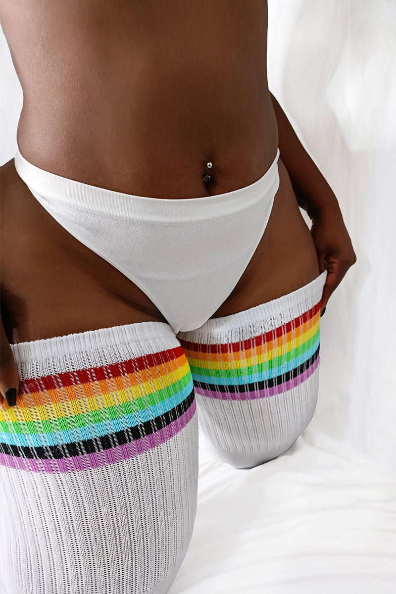 Joyingtwo Over Knee Rainbow Thigh High Socks Cosplay Accessories For