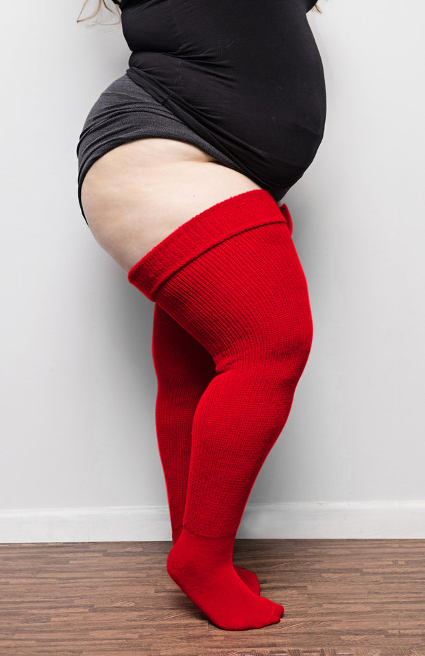 Red Thigh High Socks 