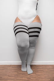 Striped Thigh High Socks 
